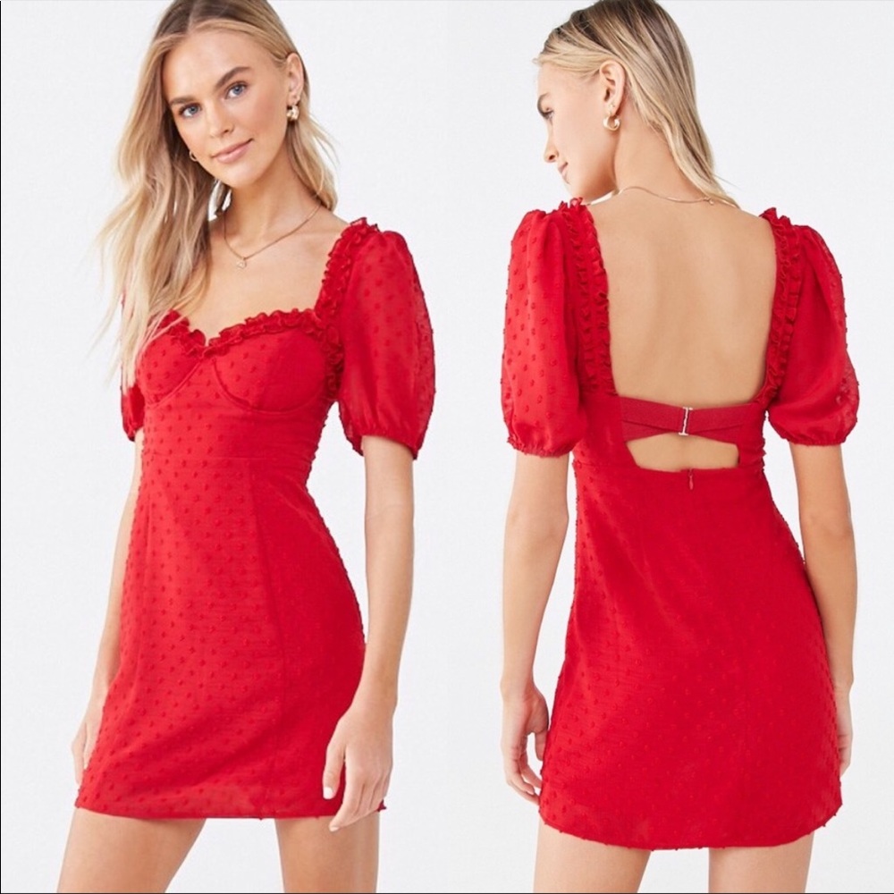 Forever 21 valentines red mini dress